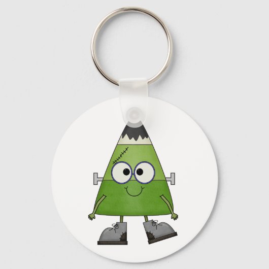 Candy Corn Frankenstein Halloween Sleutelhanger (Voorkant)