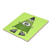 Candy Corn Frankenstein Halloween Tegeltje (Zijkant)