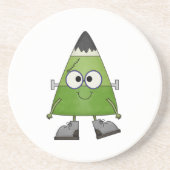 Candy Corn Frankenstein Halloween Zandsteen Onderzetter (Voorkant)