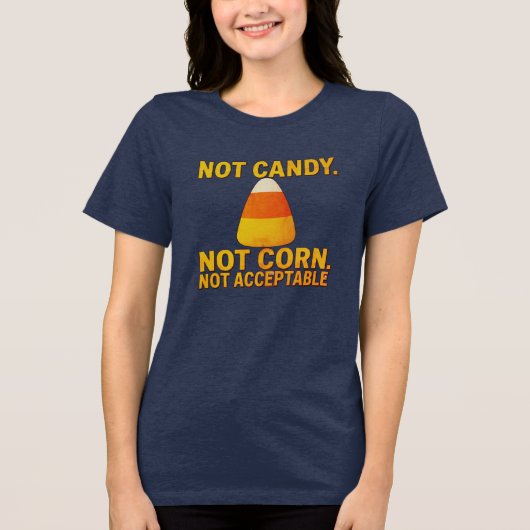 Candy Corn = fraude Tri-Blend Shirt (Voorkant)