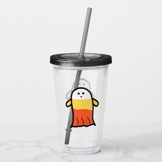 Candy Corn Ghost Acryl Drinkbeker (Achterkant)