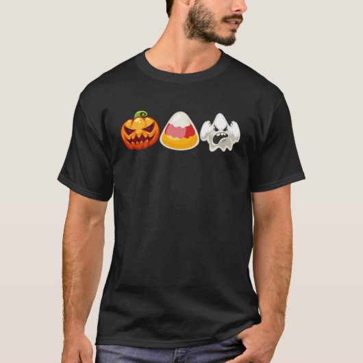 Candy Corn Ghost Pumpkin Fun Halloween Costume Kid T-shirt (Voorkant)