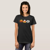 Candy Corn Ghost Pumpkin Fun Halloween Costume Kid T-shirt (Voorkant volledig)