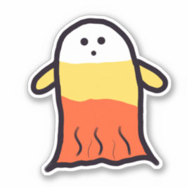 Candy Corn Ghost Sticker