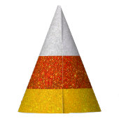 Candy Corn Glitter Halloween Feesthoedjes (Achterkant)
