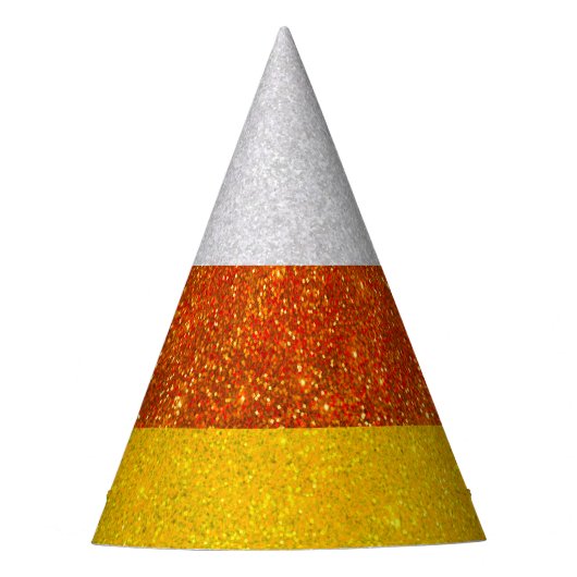 Candy Corn Glitter Halloween Feesthoedjes (Voorkant)