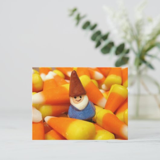 Candy Corn Gnome Briefkaart (Staand voorkant)
