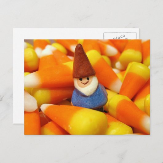 Candy Corn Gnome Briefkaart (Voorkant / Achterkant)
