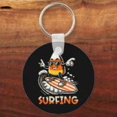 Candy Corn Grappig Halloween Ontwerp Sleutelhanger (Voorkant)