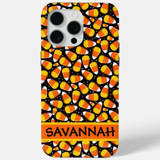 Candy Corn Halloween Aangepaste Naam Case-Mate iPhone Case (Achterkant)