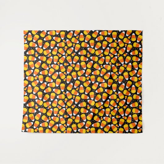 Candy Corn Halloween Achtergrond Wandkleed (Voorkant (horizontaal))