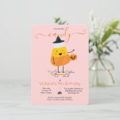Candy Corn Halloween Birthday Party Trick or treat Kaart (Staand voorkant)