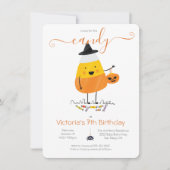 Candy Corn Halloween Birthday Party Trick or treat Kaart (Voorkant)