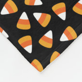 Candy Corn Halloween Black en Sinaasappel Fleece Deken (Hoek)