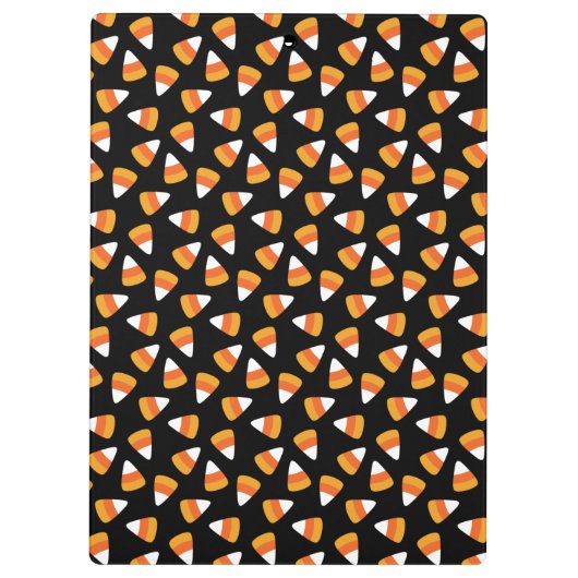 Candy Corn Halloween Black en Sinaasappel Klembord (Achterkant)