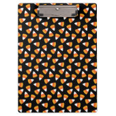 Candy Corn Halloween Black en Sinaasappel Klembord (Voorkant)