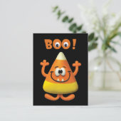 Candy Corn Halloween Boo Party Briefkaart (Staand voorkant)