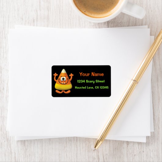 Candy Corn Halloween Boo Party Etiket (Insitu)