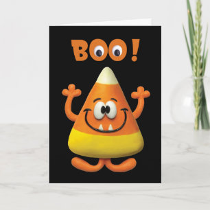 Candy Corn Halloween Boo Party Kaart