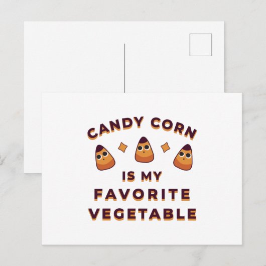 Candy Corn Halloween Briefkaart (Voorkant / Achterkant)
