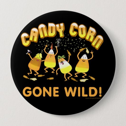 Candy Corn Halloween Button (Voorkant)