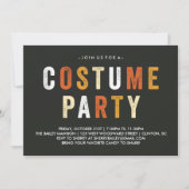Candy Corn Halloween Costume Party Invitation Kaart (Voorkant)
