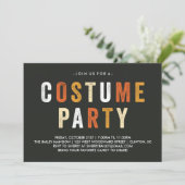Candy Corn Halloween Costume Party Invitation Kaart (Staand voorkant)