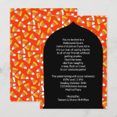 Candy Corn Halloween Costume Party Invitation Kaart (Voorkant / Achterkant)