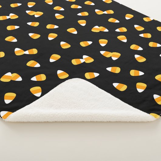 Candy Corn Halloween Decor Sherpa Deken (3/4)