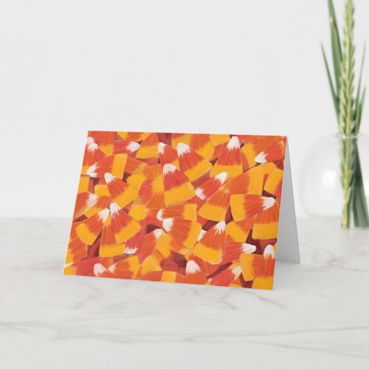 Candy Corn Halloween Feestdagen Kaart (Voorkant)