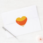 Candy Corn Halloween Hart Sticker (Envelop)
