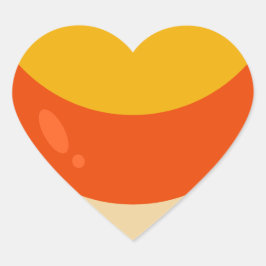 Candy Corn Halloween Hart Sticker