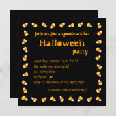 Candy Corn Halloween Invitation Kaart (Voorkant / Achterkant)
