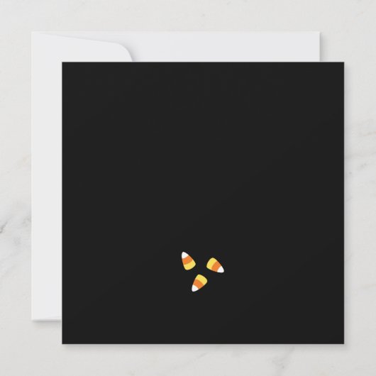Candy Corn Halloween Invitation Kaart (Achterkant)