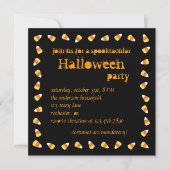 Candy Corn Halloween Invitation Kaart (Voorkant)