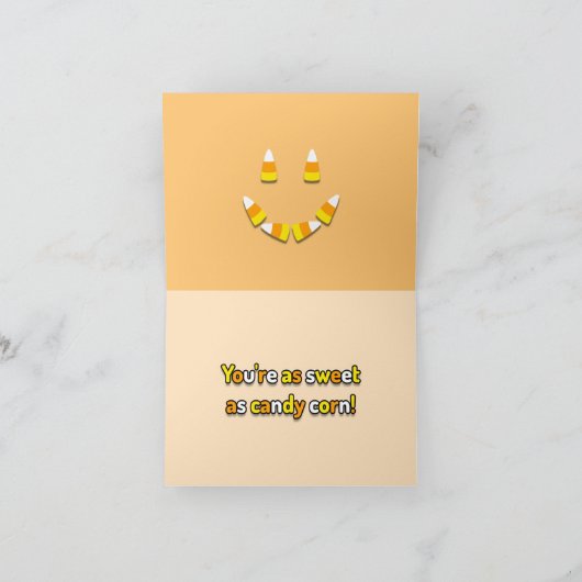Candy Corn Halloween Kaart (Binnen)