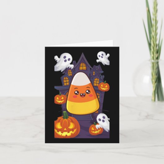 Candy Corn Halloween kostuum Kaart (Voorkant)