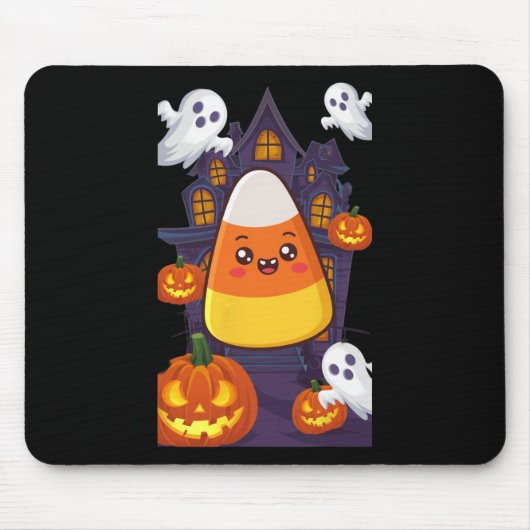 Candy Corn Halloween kostuum Muismat (Voorkant)