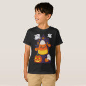 Candy Corn Halloween kostuum T-shirt (Voorkant volledig)