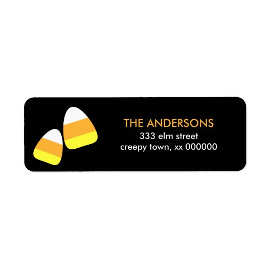 Candy Corn Halloween Labels (Voorkant)