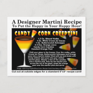 Candy Corn Halloween Martini Recipe Briefkaart