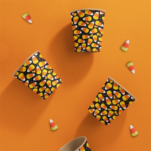 Candy Corn Halloween Papieren Bekers