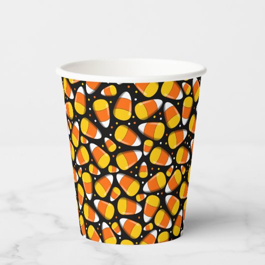 Candy Corn Halloween Papieren Bekers (Voorkant)