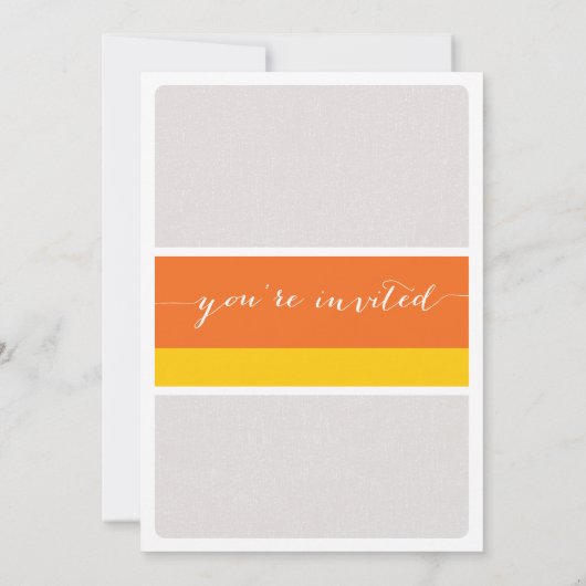 Candy Corn Halloween Party Kaart (Achterkant)