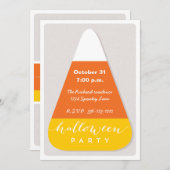 Candy Corn Halloween Party Kaart (Voorkant / Achterkant)