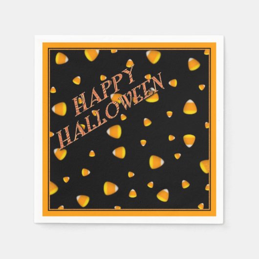 Candy Corn Halloween Party Napkins Servetten (Voorkant)