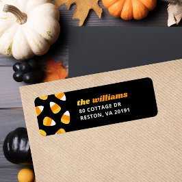 Candy Corn Halloween Return Address Etiket