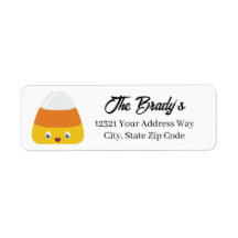 Candy Corn Halloween Return Address Mailing Label