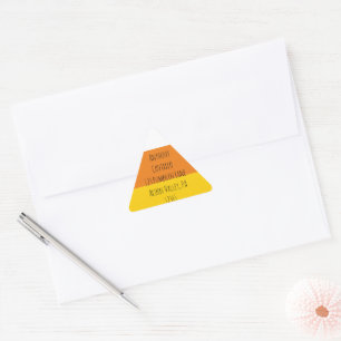 Candy Corn Halloween Return Address Sticker
