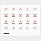 Candy Corn Halloween Ronde Sticker (Vel)